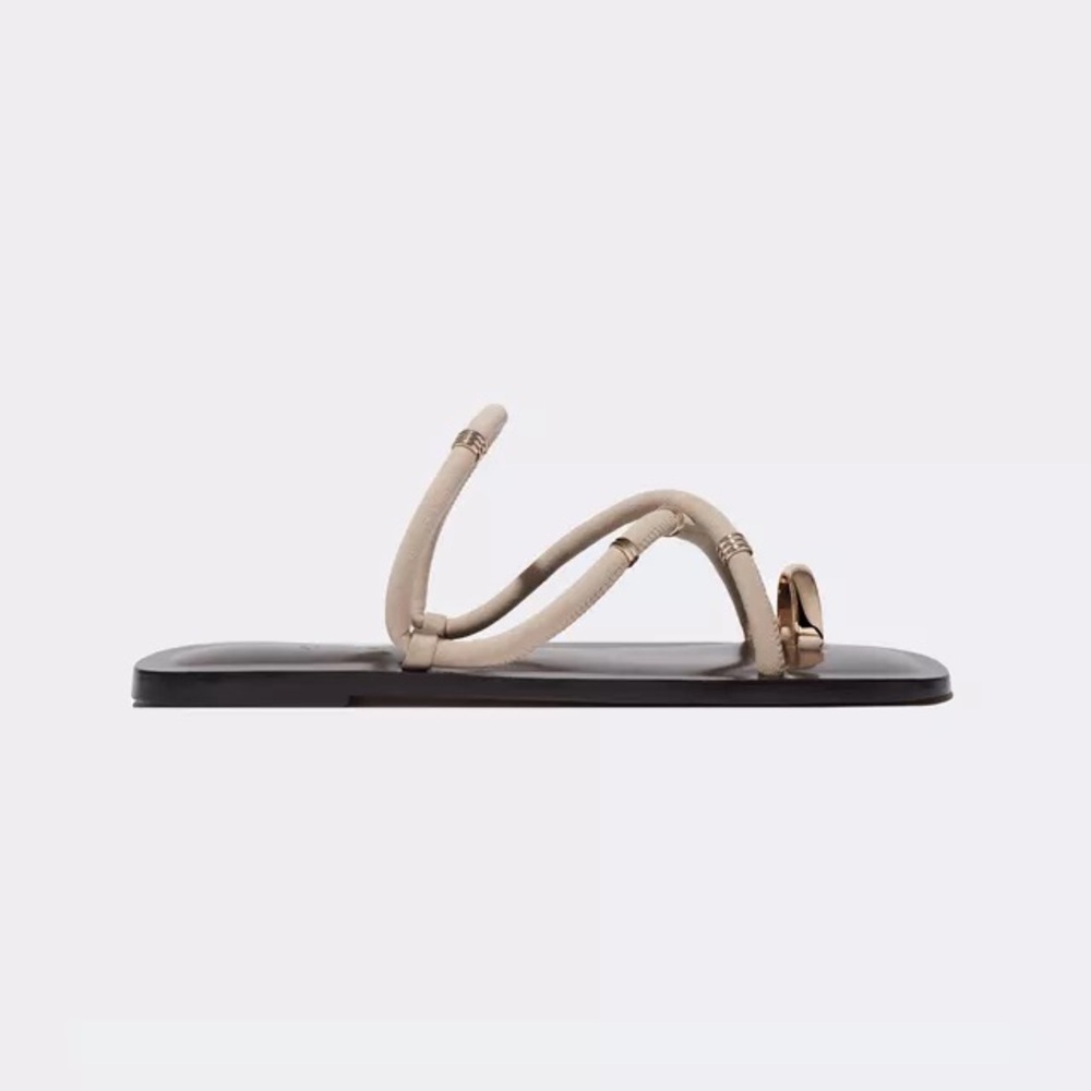Emme Parsons Laurie Bijoux in Cream Suede Sandal